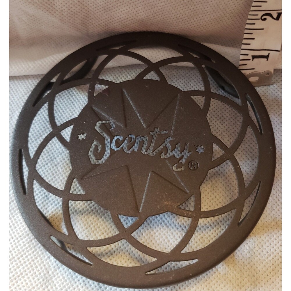Scentsy Warmer 5" Round Bronze TRIVET Shelf Lift Hot Plate